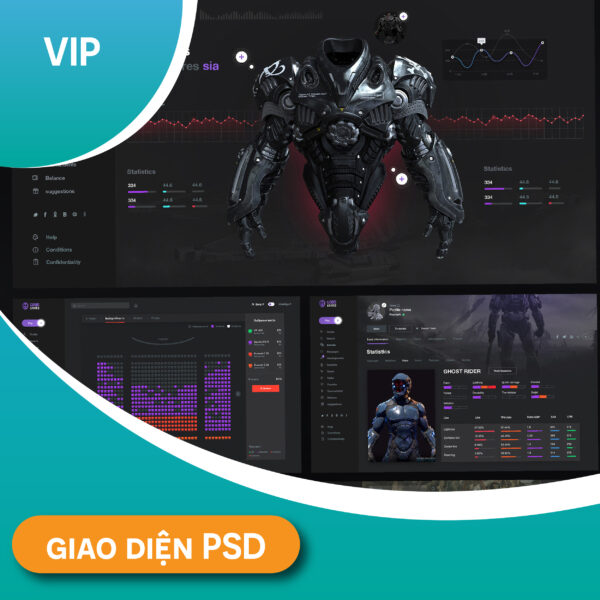 thiết kế giao diện PSD VIP