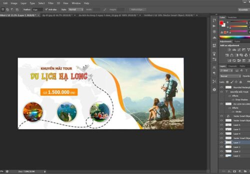 làm banner quảng cáo bằng photoshop